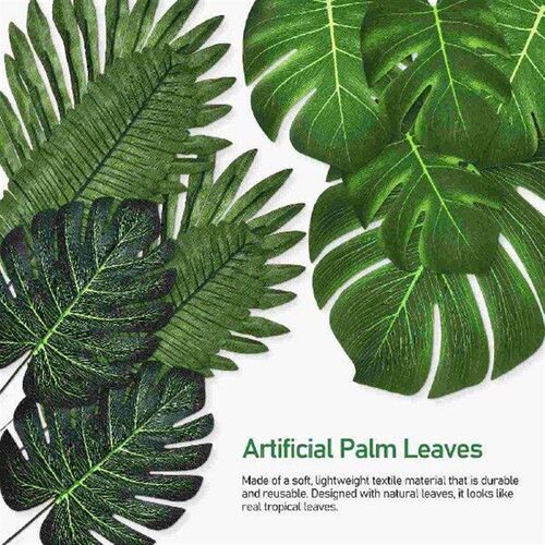 30 Pcs Artificial Palm Leaves Lightweight Silk Reusable