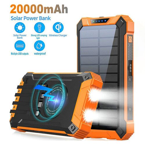 USB Solar Power Bank Battery Charger Large capacity 充电宝