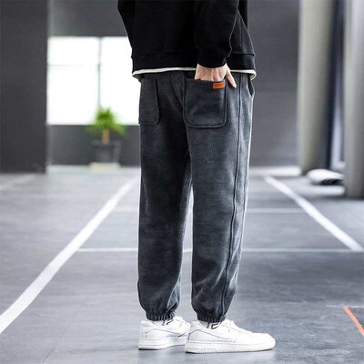 Chenille Casual Pants Mens Loose Large Size Spring and Autu