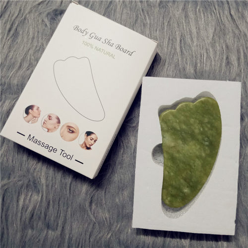 Natural Jade Gua Sha Scraper Board Massage Rose Quartz Jade