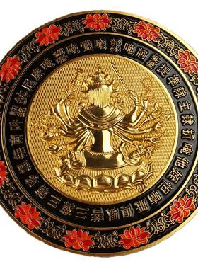 合金准提镜摆件准提宝镜准提菩萨铜镜挂饰铜镜家居客厅装饰品