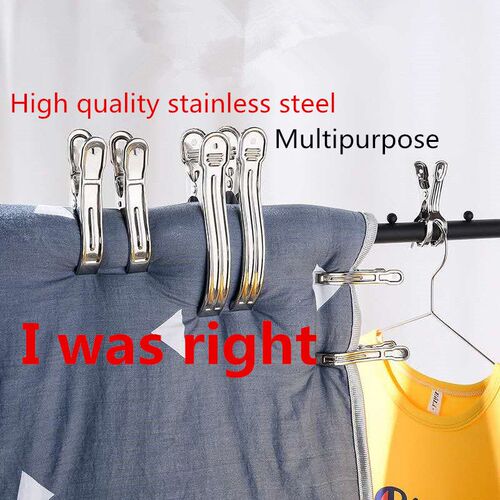 5/10 Pieces Of Stainless Steel Clothespin Hanger Clothes Str