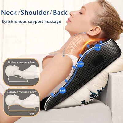 JAIYORL Electric Massage Neck Pillow Shiatsu Head Cervical T