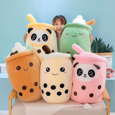 24~70cm Milk Tea Pillow Squishy Pearls Boba Bubble Tea Stuff