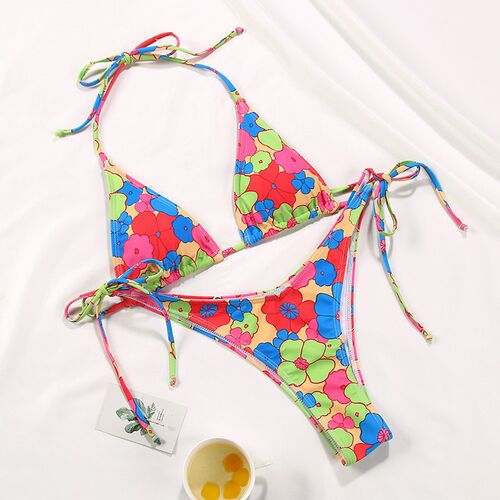 Rinabe String Bikini 2021 Swimsuit Floral Print Swimwear Wom