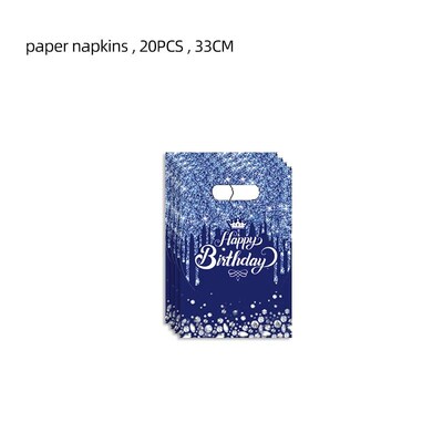 Dark Blue Decorations Disposable Cup Napkins Plates Cupcake