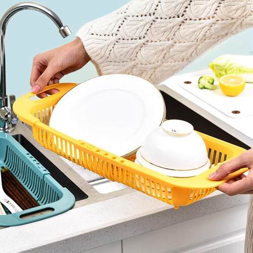 Scalable Water Draining Basket for Kitchen Use, Plastic Drai
