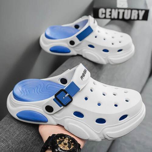 Mens Summer Outer Wear Non-Slip and Anti-Odor Office Toe-To