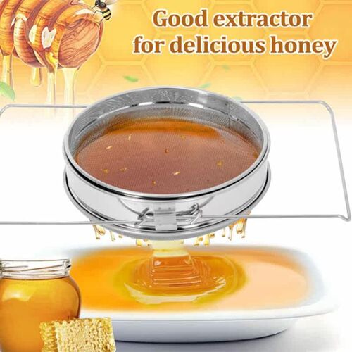 Hot Stainless Steel Honey Filters Double Sieve Honey