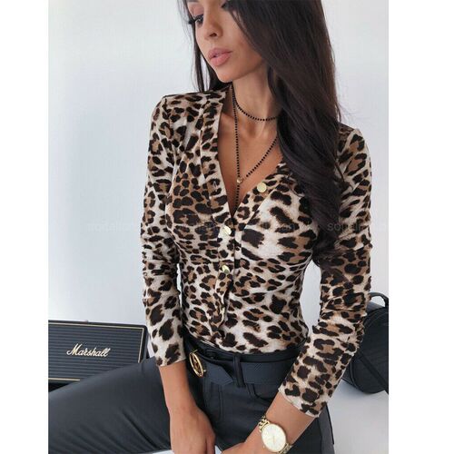 Womens Snake Skin Printed Shirts Ladies Kimono Tops Blouse