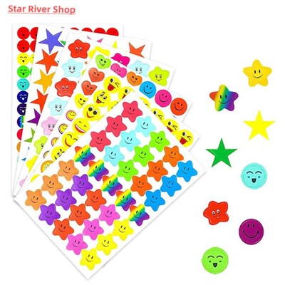 10 Sheet Smiling Face Stickers Cute Notebook Laptop Portrait