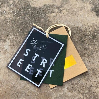 Customized printed design hang tags 300g/400g/700g paper Lab