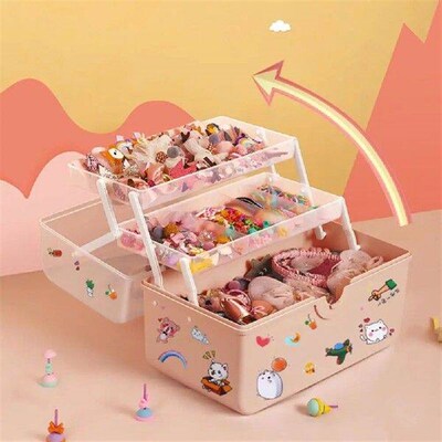 1 Set Storage Case Stable Transparent Lid Desktop Storage