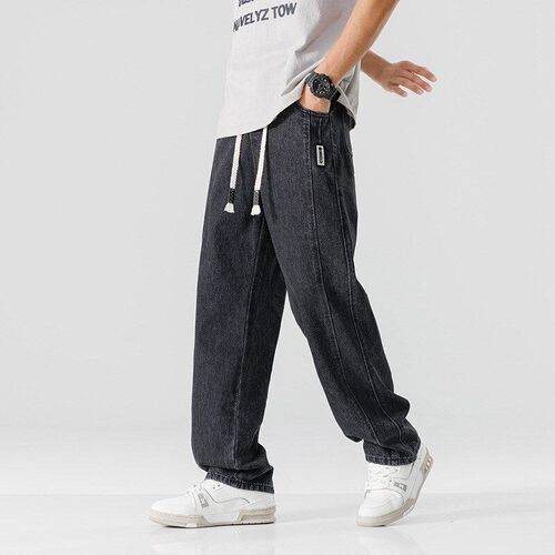 Summer 2025 Jeans for Men Thin Trendy Loose Straight Long Pa