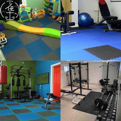 12PCS 30*30cm EVA Leaf Grain Floor Mats Gym Floor Mat Splici