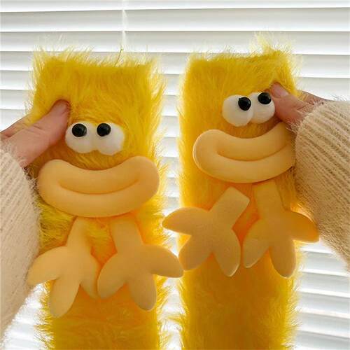 Funny Monster Socks Autumn Winter Coral Fleece Floor Socks C