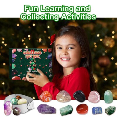 Advent Calendar 2022 24 Pcs Natural Crystal Gemstone Stone M