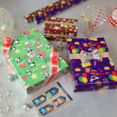 gift wrapping paper children birthday packaging生日礼物包装