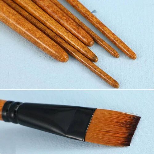 Wood Grain Professional Nylon Paint Brush Oil Watercolor Pai