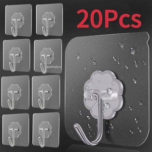 Transparent Self Adhesive Wall Hooks Heavy Duty Multi-Purpos