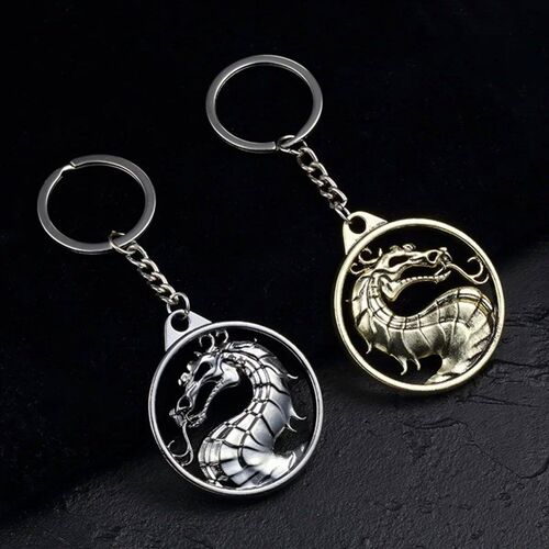 Dragon Totem Keychain Mortal Kombat Alloy Keyring Vintage Ga