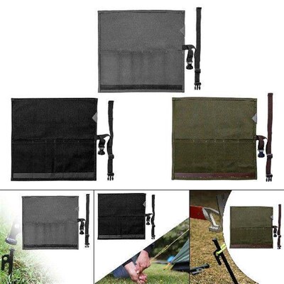 Tent Stakes Bag Large Capacity Multifunctional Roll Tool