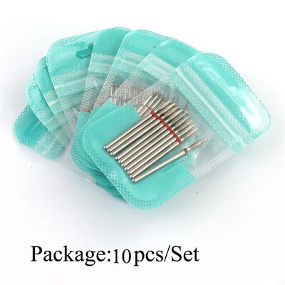 10pcs Diamond Milling Cutter Nail Drill Bits Set For Manicur