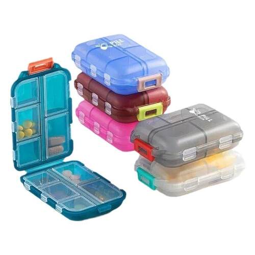 Tcare Travel Pill Organizer Moisture Proof Pills Box for Poc