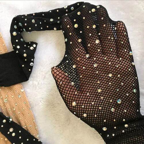 Female Slim Rhinestone Mesh Nylon Shiny Stocking Summer Fish