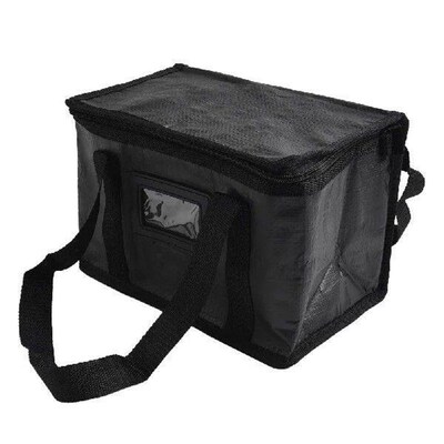 Pizza Bag Meal Delivery Bag Black Foldable Replacement
