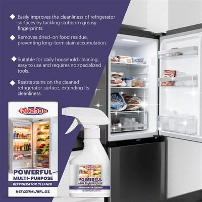 JAKEHOE Refrigerator Cleaner, Household Kitchen Fridge Clean