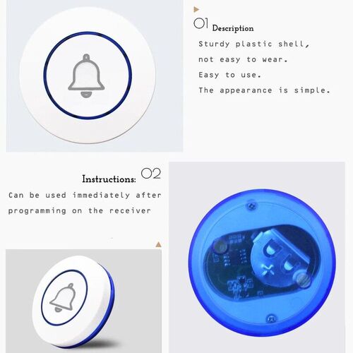 New 433MHz Wireless Doorbell Door Bell Button for Home Secur