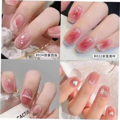24Pcs Transparent White French Tips Press On Nails False Nai