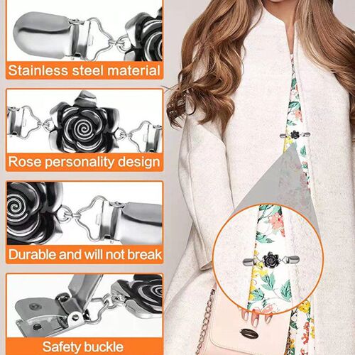 4-piece Set Of Retro Sweater, Shawl Clip, Collar, Duckbill C