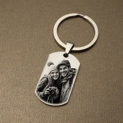 Personalized Keychain Best Dad Ever Gifts Custom Photo Name