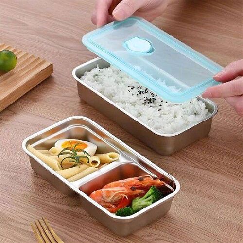 Stainless Steel Food Storage Containers Double Compartment