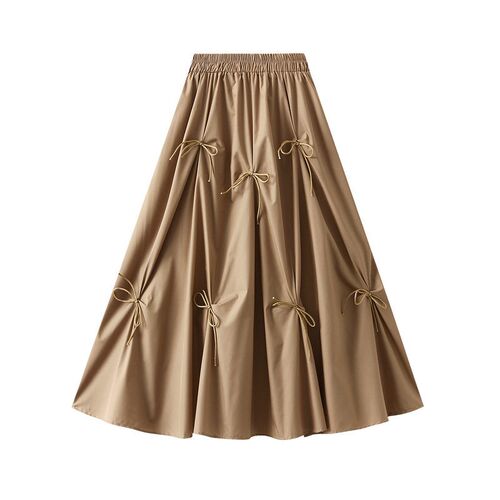 Skirt 2025 Womens High Waist A- Line Skirt High-level Tempe