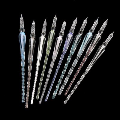 1Pcs Safe Package Vintage Glass Dip Dipping Pen Holder Signa