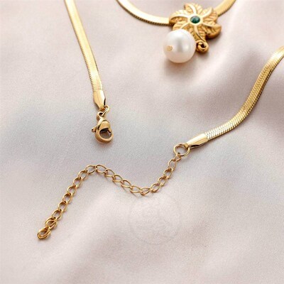 -Personality French fashion stainless steel pearl windmill p