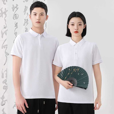Polo Shirt Embroiere Lapel Cultural Shirt Class Clothes Cott