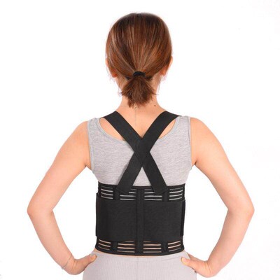 Double Support Bak Abdomen Brae Shoulder Strap Lumbar Adju