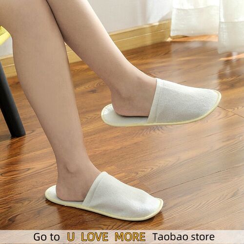 5 Pairs Disposable Slippers Hotel Travel Slipper Sanitary Pa