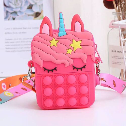 Kawaii Unicorn?Pop Its Fidget Toys Push Bubbles Bag for Kid