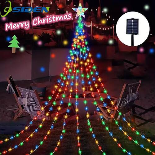 Pentagram Waterproof String Light Solar Christmas Decoration