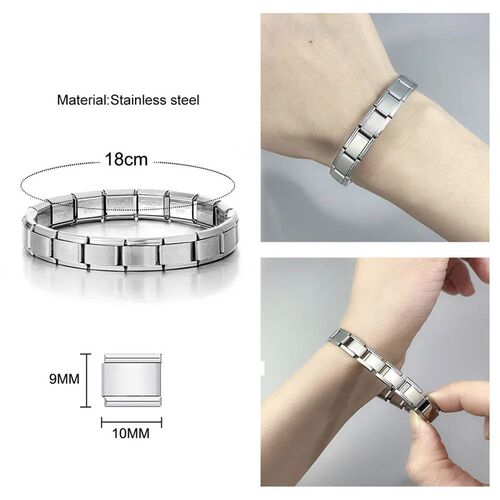 2024 ndy 9mm Width Italian Charm Elastic Bracelet Fashion St
