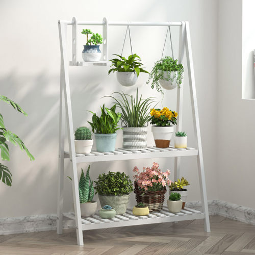 Tuilai balcony puts potted plant to put on much meat rack