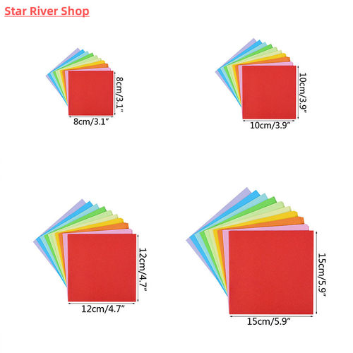 100pcs Origami Square Paper Double Sided Folding Lucky Wish
