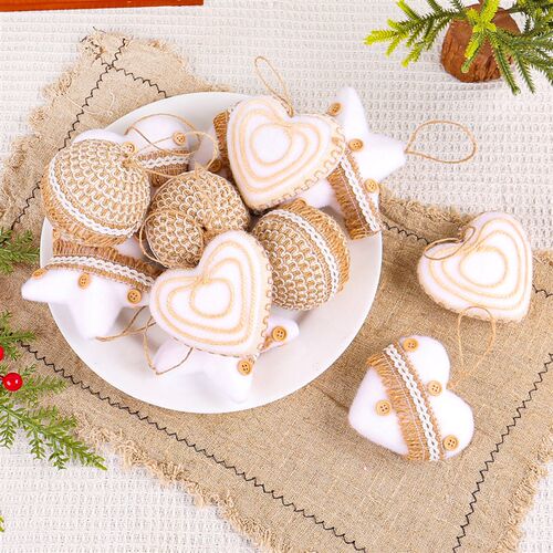 New hemp rope decorative ball Christmas tree ornament DIY C