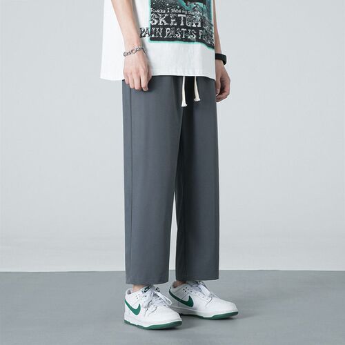 New Breathable Comfortable Summer Sense Loose Ice Silk Pants