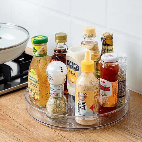 Kitchen Storage Rack Transparent Rotating Storage Rack Seaso